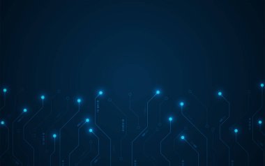 Devre panosu vektör arkaplanı. Elektronik bilgisayar donanım teknolojisi. Anakart