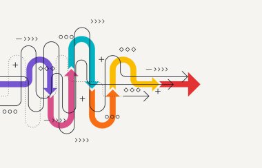 Soyut ok yönü. Teknoloji geçmişi. Yüksek hız. Yüksek teknoloji.