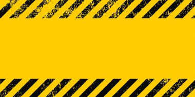 Grunge sarı ve siyah köşegen çizgileri. Endüstriyel uyarı geçmişi, uyarılar, inşaat, güvenlik