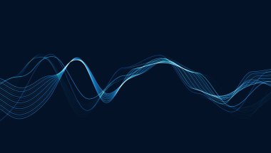 Dinamik parçacıklar ses dalgaları. Ses dalgası arkaplanı.