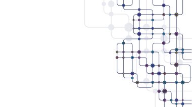 Devre çizgileri ve noktaları birleştir. Ağ teknolojisi ve Bağlantı kavramı. Yerel ağ düğümleri bağlantıları