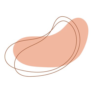 Organik soyut şekiller ve beyaz arkaplanda yalıtılmış lnes