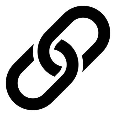 Beyaz arka plan üzerinde izole zincir simgesi