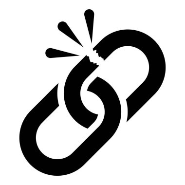 Beyaz arka plan üzerinde izole zincir simgesi