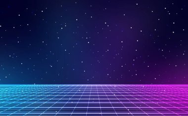 Perspektif şebekesi. Soyut kablo çerçevesi