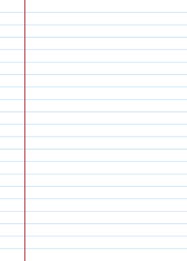 Kırmızı kenarlı dizüstü bilgisayar kağıdı, yazmak için mükemmel, okul, ofis, tasarım projeleri ve eğitim materyalleri.