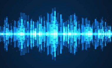 Ses dalgası dengeleyici. Soyut müzik darbesi arkaplanı