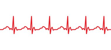 Elektrokardiyografi kalp atışı hattı monitörü. Ecg