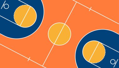 Basketbol sahası manzarası, basketbol sahası çizgisi