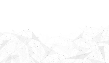 Geometrik bağlantılı arkaplan. Noktaları ve çizgileri birleştiriyorum. Genel ağ bağlantısı. Teknoloji için sancak şablonu.