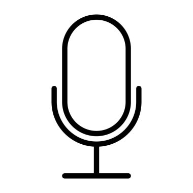 Beyaz arkaplanda mikrofon vektör simgesi