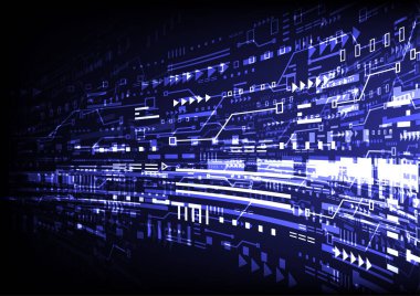 Soyut dijital teknoloji operasyonel sistem siber yüksek teknoloji güvenlik ve erişim komutası. izleme ve güvenlik, iletişim fütüristik dijital yenilik arka plan vektörü tasarımları.