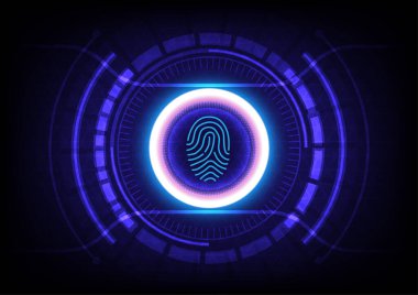 Soyut dijital teknoloji operasyonel sistem siber yüksek teknoloji güvenlik ve erişim komutası. izleme ve güvenlik, iletişim fütüristik dijital yenilik arka plan vektörü tasarımları.