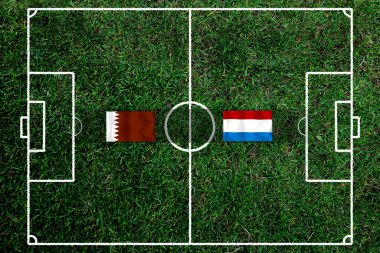 Ulusal Katar ile Hollanda Millî Futbol Kupası yarışması.