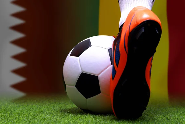 Competição Copa Futebol Entre Qatar Nacional Senegal Nacional — Fotografia de Stock