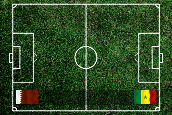 Competizione Coppa Calcio Tra Qatar Nazionale Nazionale Senegal — Foto Stock