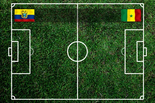 Кубок Футболу Между Национальным Эквадором Сенегалом — стоковое фото