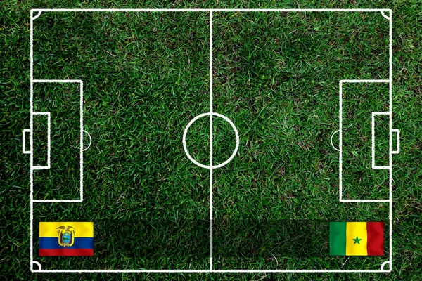 Competizione Coppa Calcio Tra Ecuador Nazionale Senegal Nazionale — Foto Stock