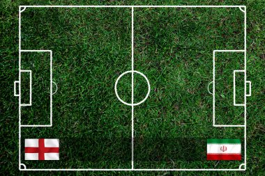 Ulusal İngiltere ile İran arasındaki futbol kupası yarışması.