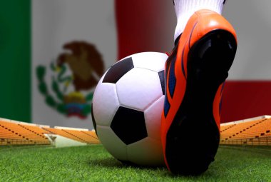 Ulusal Meksika ile Polonya arasındaki futbol kupası müsabakası.