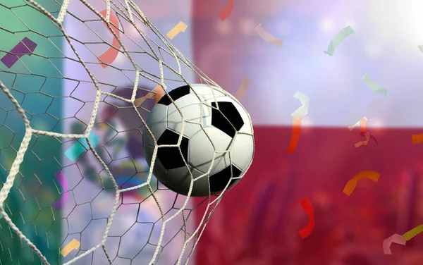Ποδοσφαιρικός Διαγωνισμός Μεταξύ Του Εθνικού Μεξικού Και Της Εθνικής Πολωνίας — Φωτογραφία Αρχείου