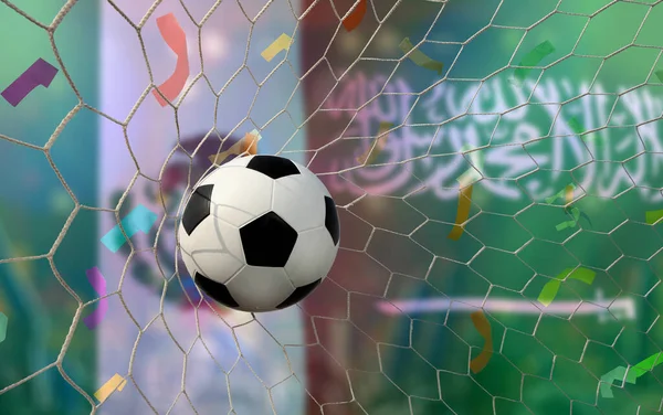 Fußball Cup Wettbewerb Zwischen Mexiko Und Saudi Arabien — Stockfoto