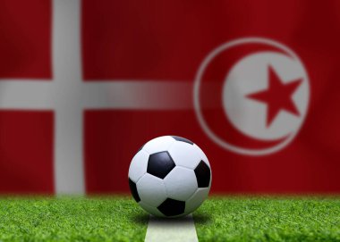 Ulusal Danimarka ile Tunus arasındaki futbol kupası müsabakası.