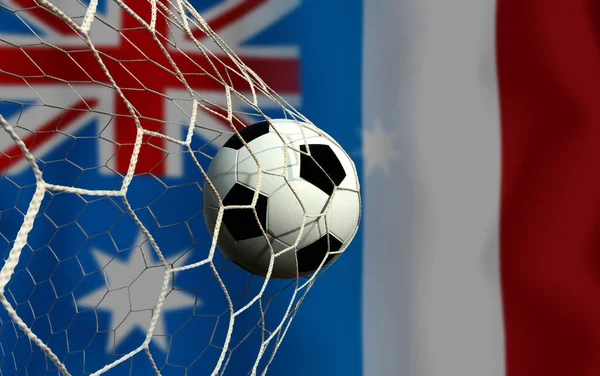 Competição Copa Futebol Entre Austrália Nacional França Nacional — Fotografia de Stock
