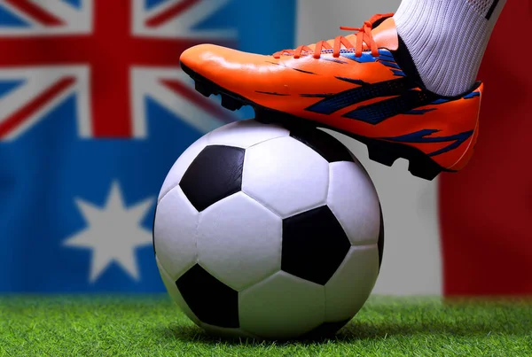 Competição Copa Futebol Entre Austrália Nacional França Nacional — Fotografia de Stock