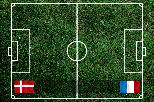 Competizione Coppa Calcio Tra Danimarca Nazionale Francia Nazionale — Foto Stock