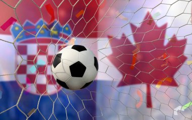Ulusal Kanada ile Hırvatistan arasındaki futbol kupası yarışması.