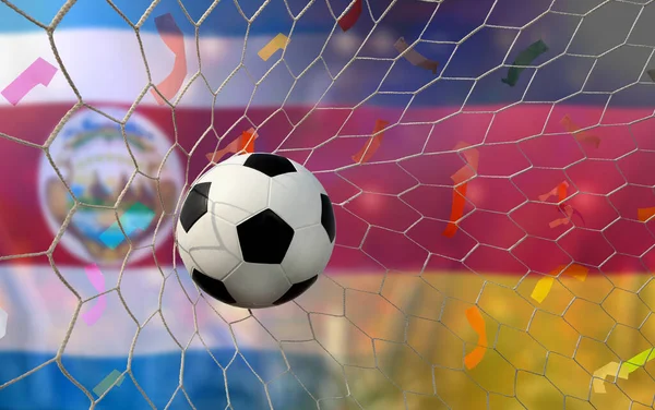 Zawody Pucharu Piłki Nożnej Między Kostaryką Narodowym Niemieckim — Zdjęcie stockowe