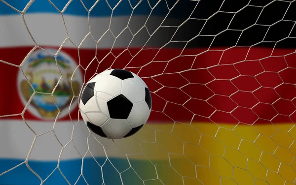 Zawody Pucharu Piłki Nożnej Między Kostaryką Narodowym Niemieckim — Zdjęcie stockowe