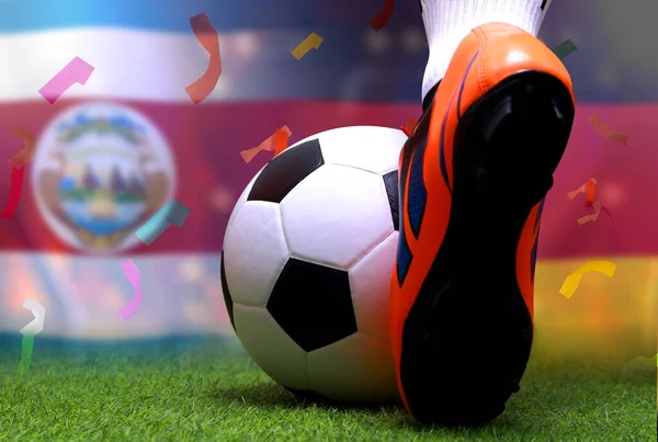 Competição Copa Futebol Entre Costa Rica Nacional Alemanha Nacional — Fotografia de Stock