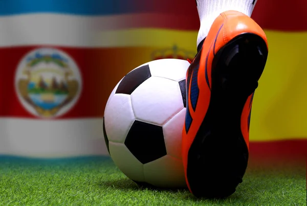 Zawody Pucharu Piłki Nożnej Między Kostaryką Narodową Zasięg Narodowy — Zdjęcie stockowe