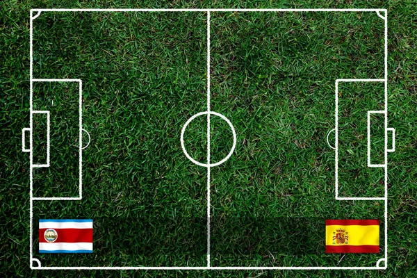 Zawody Pucharu Piłki Nożnej Między Kostaryką Narodową Zasięg Narodowy — Zdjęcie stockowe