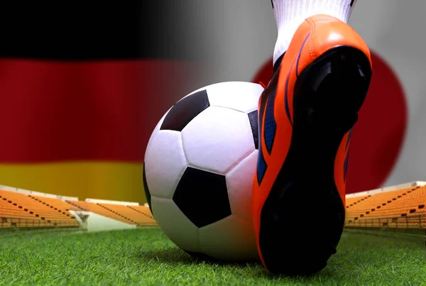 Кубок Германии Футболу Между Национальной Национальной Японией — стоковое фото
