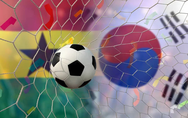 Voetbal Cup Wedstrijd Tussen Nationale Ghana Nationale Zuid Korea — Stockfoto