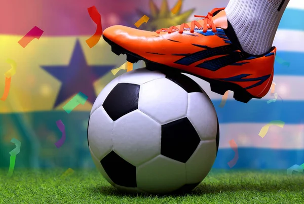 Copa Fútbol Entre Ghana Uruguay —  Fotos de Stock