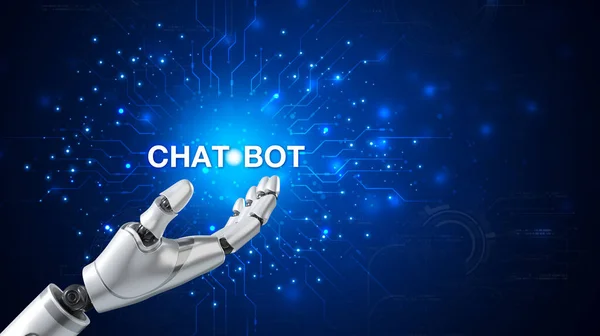 stock image Chatbot are assistant conversation for provide access to data growth of business in online network, Robot application and global connection, AI, Artificial intelligence.