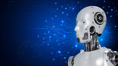 Robot, çevrimiçi ağ, robot uygulaması ve küresel bağlantı, yapay zeka, iş dünyasının veri büyümesine erişim sağlayan bir asistandır..