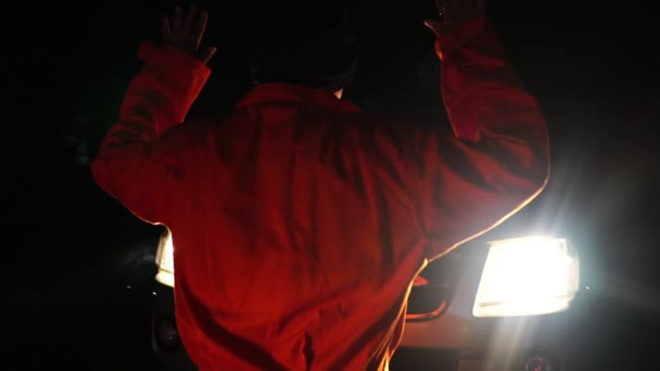 Kaçağın Gece Tutuklanması Video — Stok video