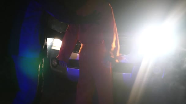 Aresztowanie Zbiega Nocy Nagranie Wideo — Wideo stockowe