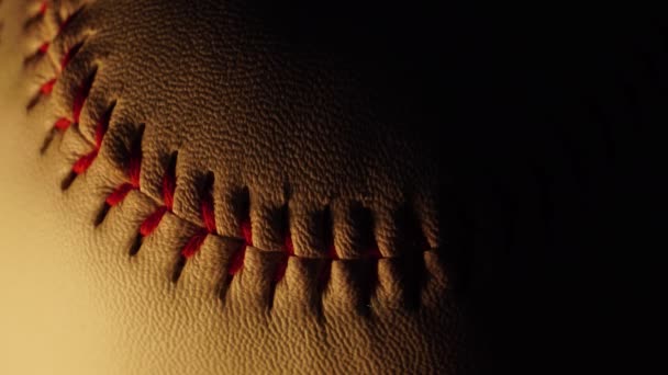 Egy Baseball Felszerelés Mozgó Fénnyel — Stock videók