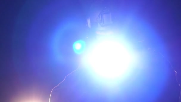 Policjant Trzymający Broń Nocy Koncepcja Misji Antyterrorystycznej — Wideo stockowe
