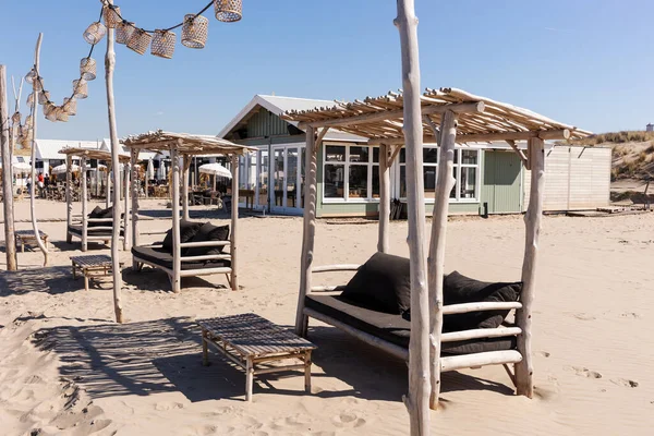 Gün Işığında Plaj Barı Bir Şey Yok Hollanda — Stok fotoğraf