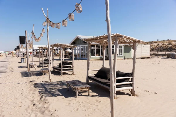 Gün Işığında Plaj Barı Bir Şey Yok Hollanda — Stok fotoğraf