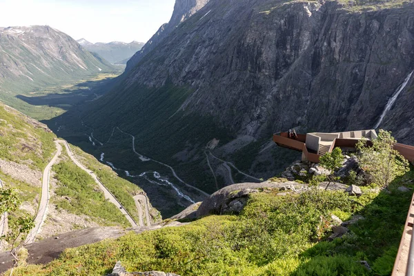 Trollstigen Straße Morgen Norwegen — Stockfoto