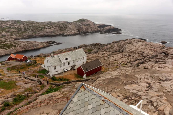 Stock image Houses at Lindesnes lighthouse on the south coast of Norway