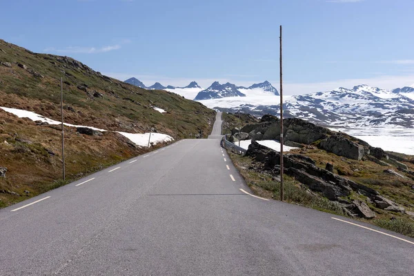 Strada Montagna Sognefjellet Norvegia Sognefjellsvegen Percorso Turistico Nazionale — Foto Stock